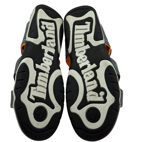 Timberland Youth Sandals Gray Orange A24Q1 Adjustable Straps Sz 6‎ (W 7.5-8) - Picture 8 of 11